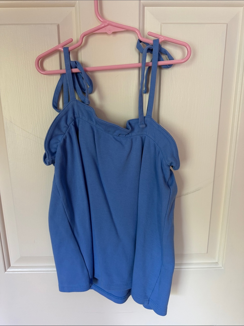 The Beaufort Bonnet Company Blue Tie-Shoulder Tank Top